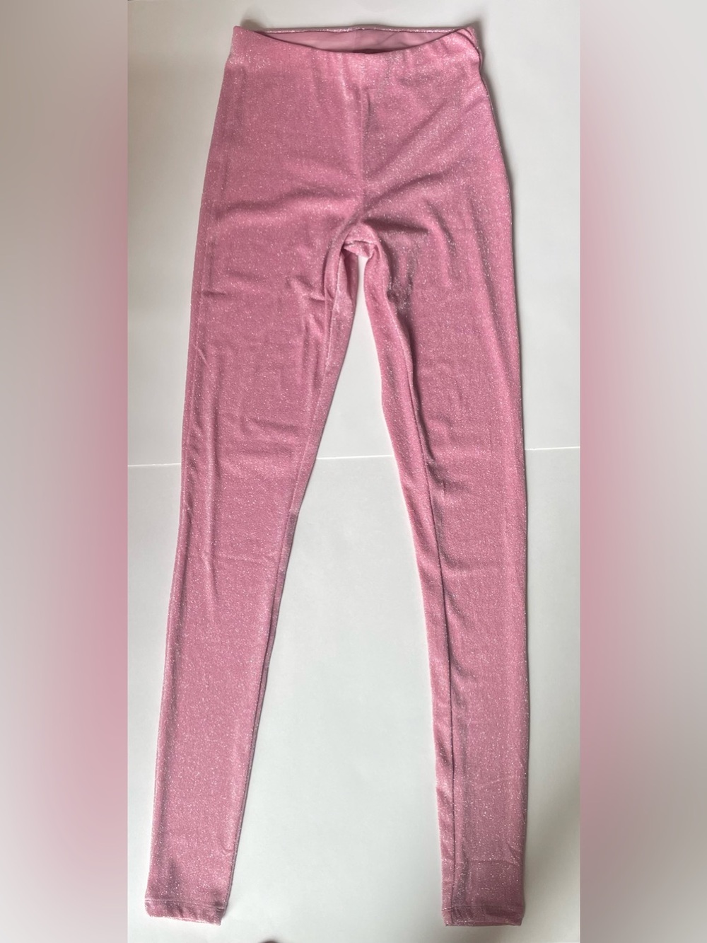 naked wardrobe Pink Glitter Leggings
